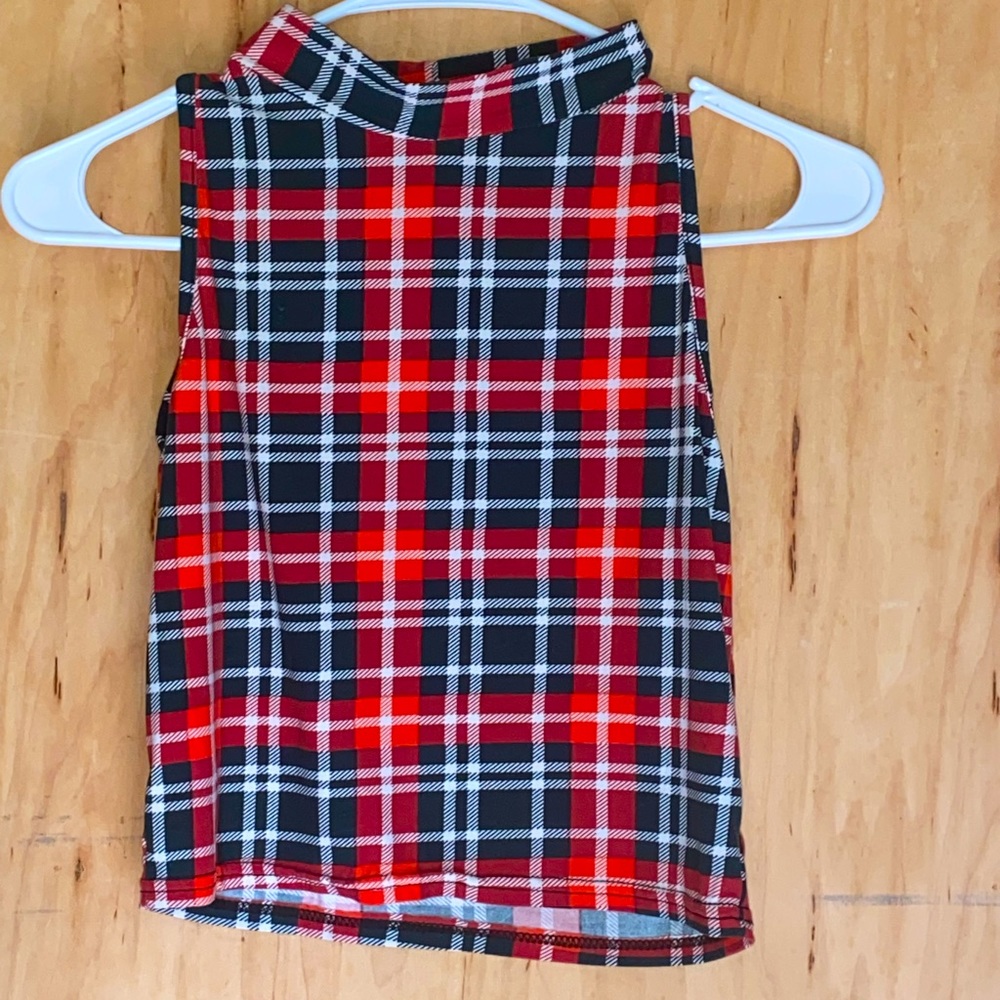 No sleeve shirt with squares